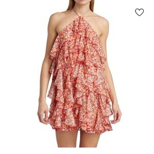 Ronny Kobo Collection Strapless Red Floral Dress NWT